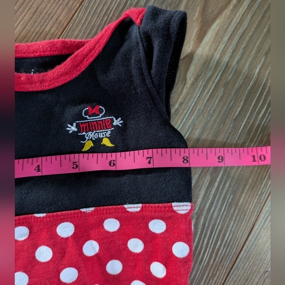 Walt Disney World Minnie Mouse Embroidered Polkadot Sleeveless Onesie 3 Months - Picture 8 of 9